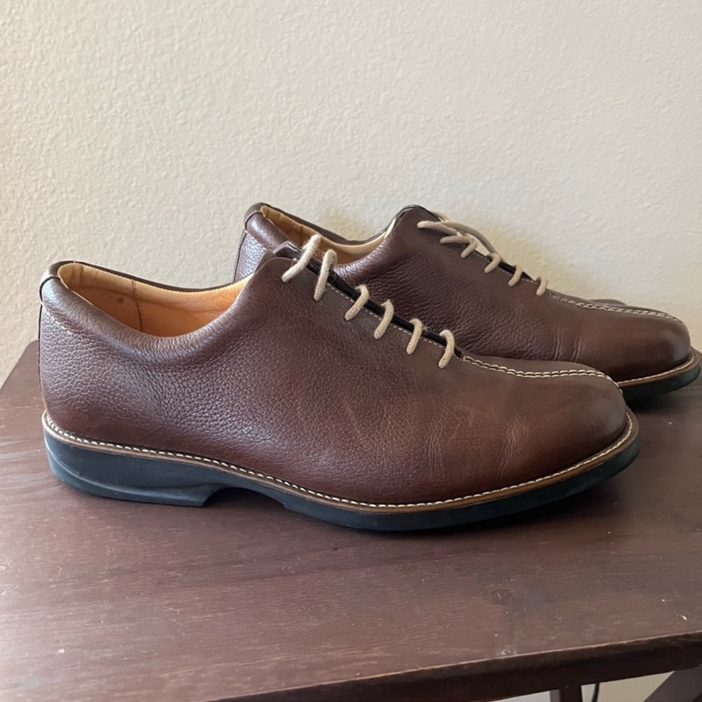 Paola Sesto Brown Leather Oxford Shoes Sz 8.5M - Picture 1 of 8